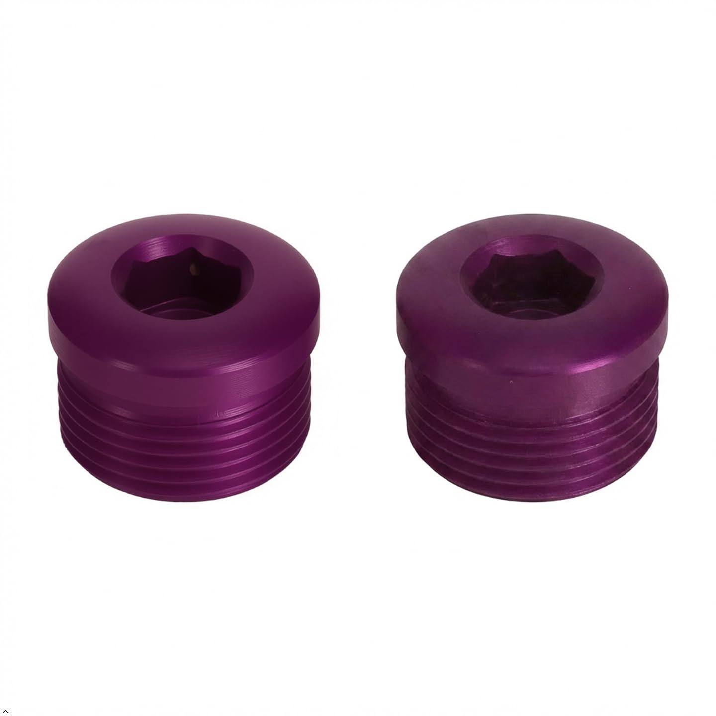 PrecisionGeek Alu MTB Bicycle Flat Pedal End Dust Caps End Bolts Hex Purple 2pcs