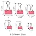 235 Pack Binder Clips, Paper Clips, Rubber Bands, Push Pins - 19mm 25mm 32mm Paper Clamps Paper Binder Clips Metal Fold Back Clips with Box Assorted Colors