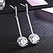 SBLING Platinum-Plated Drop Earrings Made with Austrian Crystals (9 cttw)