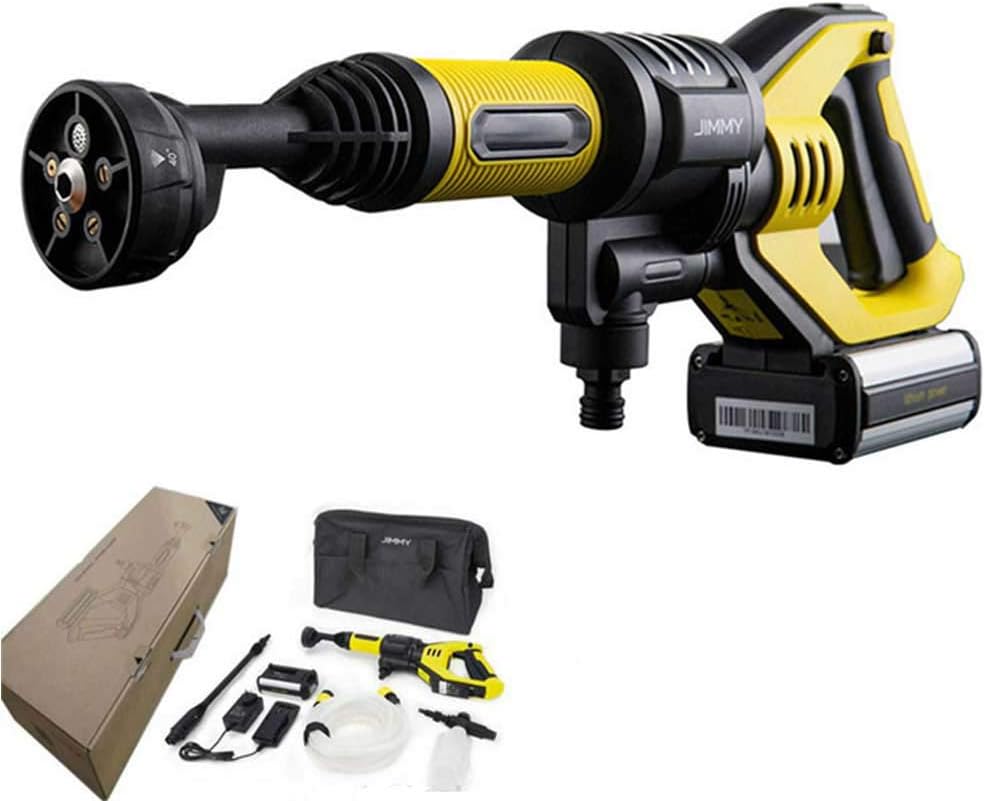 DECHM Car Washer Wireless Hydraulic Cleaner Garden 5 Mode Adjustable Hose 6M, Rechargeable