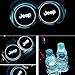 Yuanxi Electronics Car Logo LED Cup Pad, USB Charging Mat Luminescent Cup Pad, Car Logo Coaster with 7 Colors Changing,Luminescent Cup Pad Interior Atmosphere Lamp Decoration Light for Jeep (2 PCS)