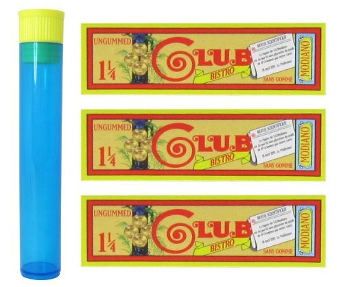 Club Modiano Bistro 1 1/4 Ungummed - 3 Packs with BEAMER Doob Tube