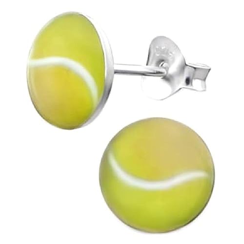 So Chic Joyas - Pendientes Pelota de tenis amarilla Plata 925 ...