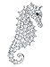 Alilang Aurora Borealis Crystal Rhinestone Seahorse Fish Convertible to Pendant Animal Brooch Pin, Clear