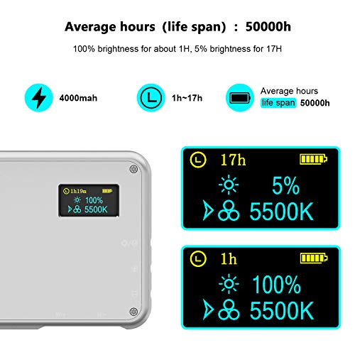 LBHMEI Dimmable LED Video Light Camera Panel - Portable Light, LED Light for Canon, Nikon, Pentax, Panasonic,Sony, Samsung and Olympus Digital SLR Cameras