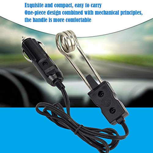 image for TraGoods Portable Car Water Coffee Heater, 12V 150W Black portable wat