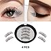 Magnetic False Eyelashes, 4 Pieces 3D Reusable Fake Eyelashes for Women Makeup, Perfect for Round Eyes & Deep Set Eyes, No Glue Required