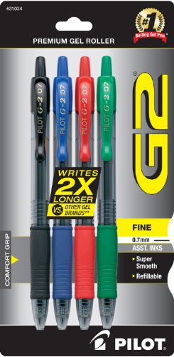 Pilot G2 Gel Pens, Fine Point, 4-Pack - Image 2