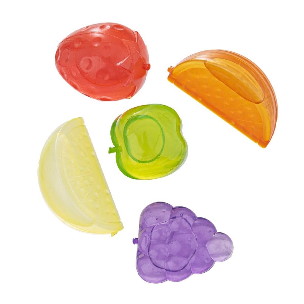 ORION Ice Cubes, Colourful Plastic Mould for Ice Cubes, Pack of 20 Reusable Cubes, Fruits
