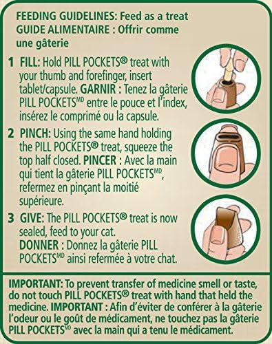GREENIES FELINE PILL POCKETS FOR CATS NATURAL SOFT CAT TREATS, SALMON FLAVOR, 1.6 OZ. POUCH (45 TREATS)