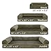 Furhaven Orthopedic Dog Bed for Large Dogs w/ Removable Bolsters & Washable Cover, For Dogs Up to 95 lbs - Faux Fur & Velvet Sofa - Dark Sage, Jumbo/XL