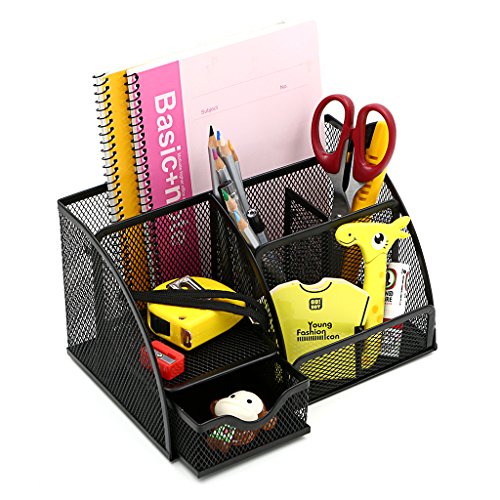 Btsky mesh desk organizer --office/home desktop caddy pencil hold…