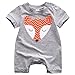 Baby Boys Girls Short Sleeve Cute Cartoon Fox Romper