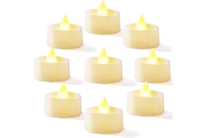 Homemory 24-Pack Flameless LED Tea Lights Candles Battery Operated, 200+Hour Fake Electric Candles TeaLights for Votive, Halloween, Ofrenda, Diya, Wedding Centerpiece Table Decor, Funeral, Christmas