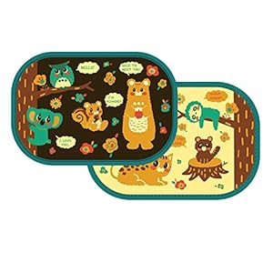 JUNSHUO 2 Stuks Autoruiten Zonwering voor Kinderen met UV-Bescherming, Universele Zelfklevende Zonneschermen voor Auto…