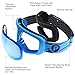 picador Ski Snowboard Goggles OTG with Anti-Fog UV400 Protection Lens Snow Goggles for Youth Teenagers Kids Girls Boys(Blue)
