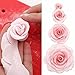 Honmofun Rose Cookie Fondant Molds Sugarcraft Cutters Edible Flowers Cake Decorations Mold Springerle Cookie Bowl Mold Cookie Molds Baking Silicone 3D Rose Flower Shortbread Cookie Mold