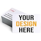 200Pcs Custom Business Cards Add Photo/LOGO/Text Personalized Business Cards for Small Business 300gsm Matte Paper Front & Back Sides Printed 3.5" x 2"