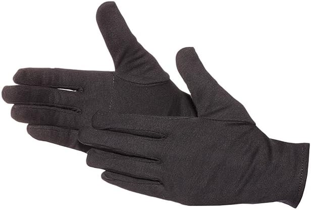 JAH Lightweight Cotton Gloves - fine Tactile Feel for Quality Control Assembly & Packaging, Black, Größe 11