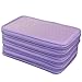 Samaz 72 Inserting Super Large Capacity Multi-Layer Students Pencil Case Pen Bag Pouch Stationary Case Makeup Cosmetic Case Bag (Purple)