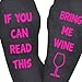 Sunfei Women and Men's Creative Embroidery Letter Kntting Socks Winter Fashion Socks (Black)