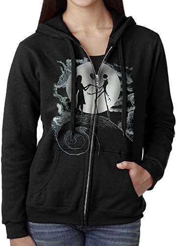 The Nightmare Before Christmas Women Full Zip Pocket Sweatshirt Hoodie