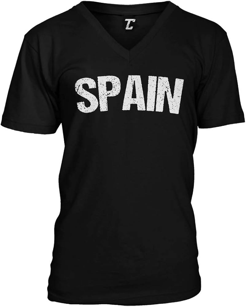 Spain Soccer Futbol Sports Unisex VNeck TShirt Clothing