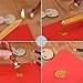 Outus 2 Piece Gold Antique Manuscript Sealing Wax Sticks with Wick and 1 Piece Seal Stamp