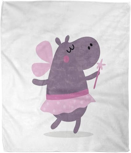 Yyutr Couverture Coloree Pour Bebe Hippopotame Rose Dessin Anime Princesse Animal Africain Grand 152 4 X 3 2 Cm Couverture Chaude Douce Pour Lit Canape 127 X 152 4 Cm Amazon Fr Cuisine Maison