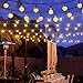 Binval 2-Pack Solar Fairy Crystal String Lights for Outdoor Patio Lawn Landscape Garden Home Wedding Holiday and Christmas decorations[19.7feet - 6m - 30LED-Warm White]