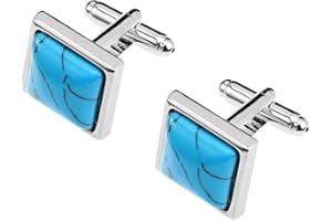 S&W Wedding Cufflinks for Men Cuffs with Gift Box Business for Tuxedo Shirts