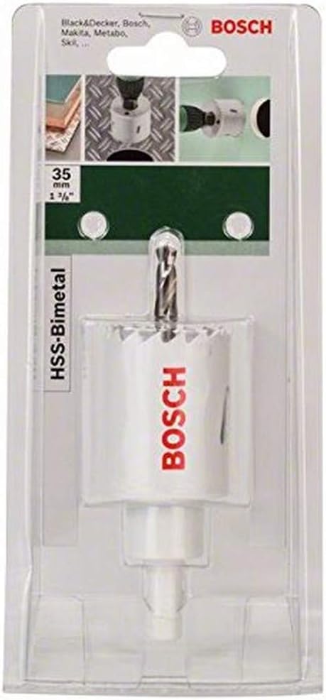 Bosch 2609255606 HSS Bi-Metal Holesaw with Diameter 35mm, White, Silver, 35 mm
