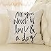 Fjfz All You Need is Love and a Dog Lover Quote Cotton Linen Home Decorative Throw Pillow Case Cushion Cover for Sofa Couch, 18