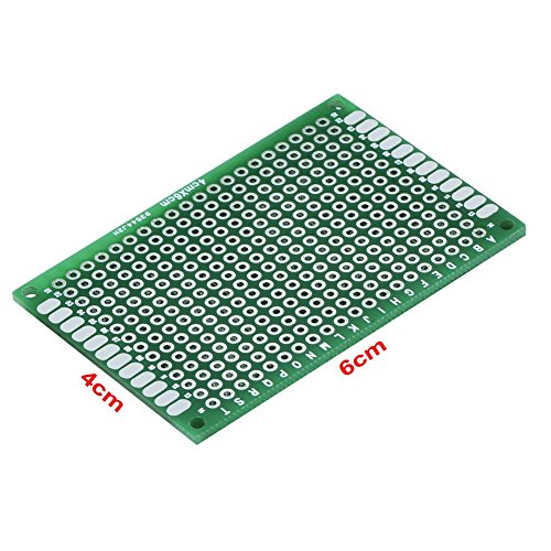 WINGONEER 10PCS (4 x 6cm) PCB Board Universal Double Sided Prototyping Breadboard Panel Circuit Board for DIY Soldering