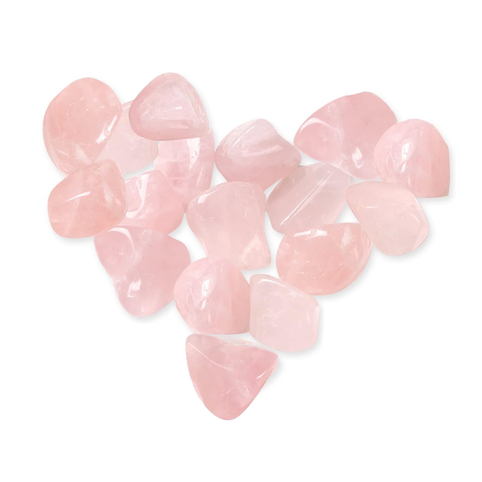 Natural Polished Rose Quartz Crystals Pink Rose Quartz Crystal Tumbled Stones Crystal Chip Rose Quartz Stones Bulk Crystals and Gemstones for Jewelry Making, Wicca, Reiki Healing Crystals