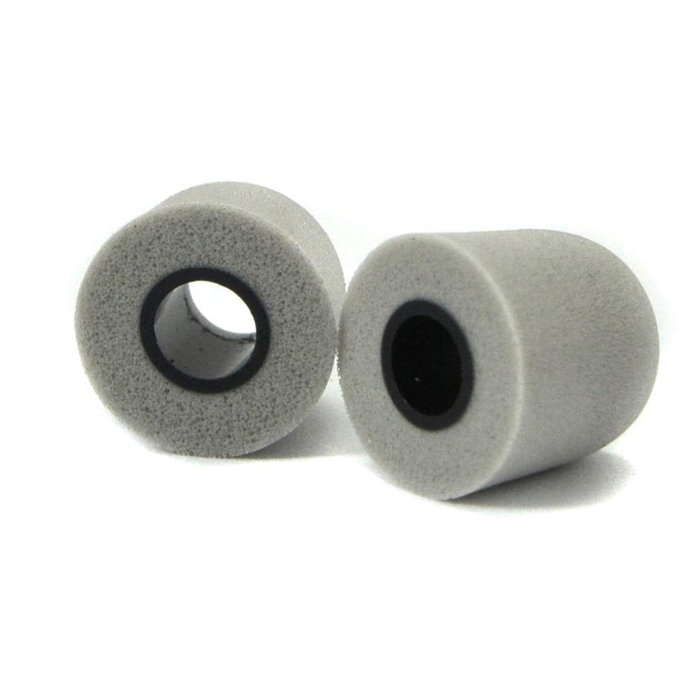 Simoutal 6 Pairs 5mm Isolate Noise Replacement Memory Foam Earplugs Sleeves, In-Ear Moniter Earbud Tips T-400 (Medium, Grey)