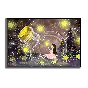 Framed Canvas Wall Art for Living Room, Bedroom Dreamland Theme Canvas Prints for Modern Home Decoration Ready to Hang - 16"x24" inches