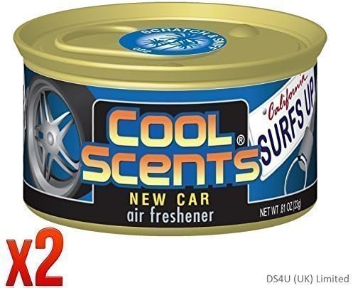 CALIFORNIA SCENTS, COOL SCENTS NEW CAR AIR FRESHENER HOME VAN OFFICE TAXI x 2