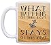 Sailing Gift What Happens on the Boat Funny Boating Sailing Gag Gift 11oz Ceramic Coffee Mug with Handle Sand