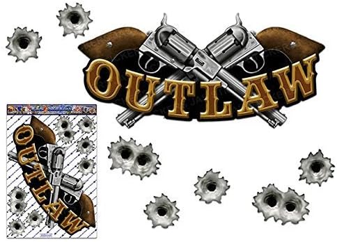 JAS Stickers® NED KELLY GUNS Bullet Holes Car Decal - OUTLAW Joke Funny Large Vinyl Sticker Pack For Laptop, Motorbike, Boats & Caravan - ST00019_3