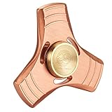 Woocon Fidget Spinner Metal, UFO Pure Copper Tri Hand Spinner, Customized Spinner Bearing Quiet Smooth Spin