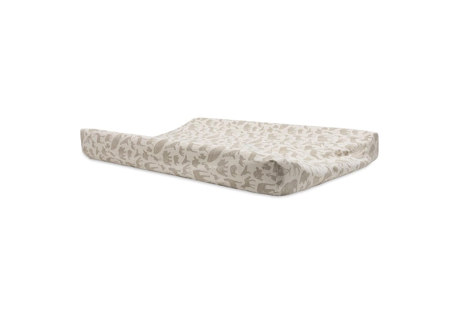 Jollein 022-503-67044 Changing Mat Cover Animals Nougat 50 x 70 cm White/Nougat