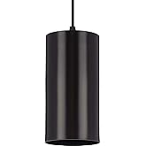 Progress Lighting 6-Inch 1-Light Modern Outdoor LED Hanging Pendant Light, Cylinder Collection, Indoor & Outdoor, P550100-020