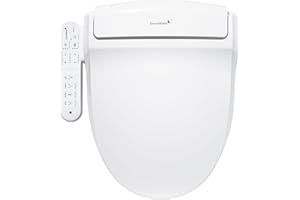 SmartBidet® SB-2000WR Electric Smart Bidet™ Toilet Seat with Heated Seat, Warm Air Dryer, Temperature Control Wash, and Control Panel, Round Seat