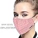 ZWZCYZ Masks Dust Mask Anti Pollution Mask PM2.5 4 Layer Activated Carbon Filter Insert Can Be Washed Reusable Masks Cotton Mouth Mask for Men Women (Medium(Women's), Pink Grid)