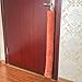 Door Draft Stopper 36 Inch Length, Weather Stripping Door Gap Seal Soundproof Low Profile Door Sweep with Hook Tape, Light Brown