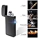 Lighter, Electric Lighter USB Rechargeable Dual Arc Lighter Windproof Flameless Plasma Lighter (Black)