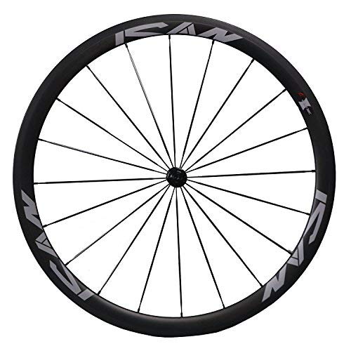 ICAN 700C Light Weight Road Bike Carbon Wheelset Clincher 38mm Basalt