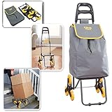 Climb Cart by BulbHead - The Folding Cart That Climbs Stairs with Ease - Holds up to 75 Pounds (1 Pack)