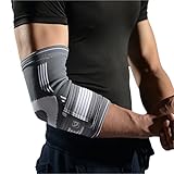 Elbow Brace Compression Support Sleeve, Liveup SPORTS Elbow Brace Compression Support Sleeve with Adjustable Elastic Bandage for Tendonitis Tennis Golf Elbow Treatment